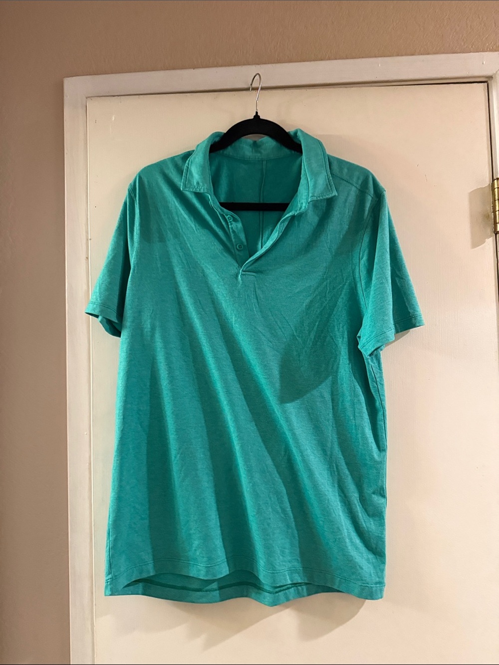 lululemon athletica Men's Teal Short-Sleeve Polo